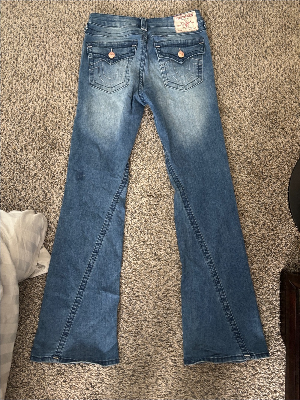 True Religion Women's Medium Blue Flare Jeans